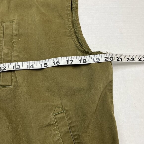Lucky Brand Vest Women M Army Green Canvas Zip Up Tech Utility Gorpcore Outdoor - Picture 7 of 7
